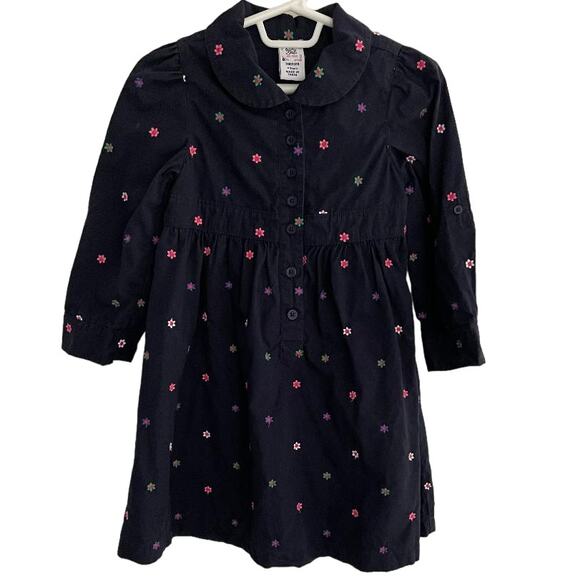 Baby Gap Dress Toddler 3 Years Navy Embroidered Floral Dress - Picture 4 of 4